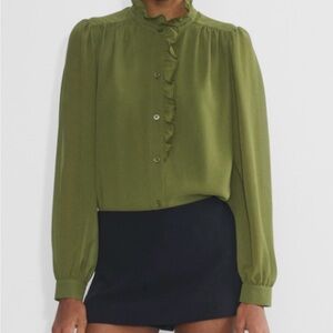 Wilfred Olive Button-Up Blouse